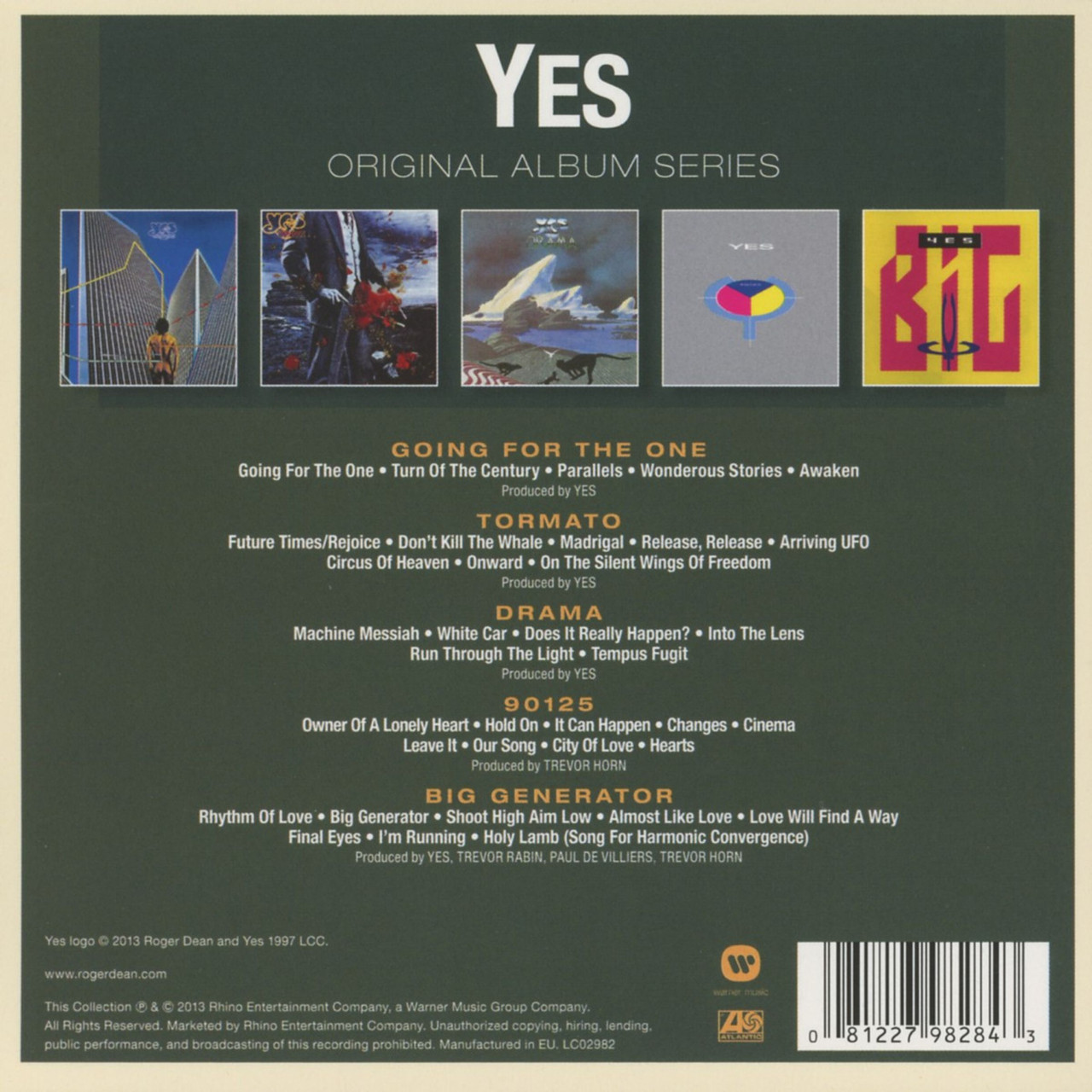 Yes 'Original Album Series' 5CD set
