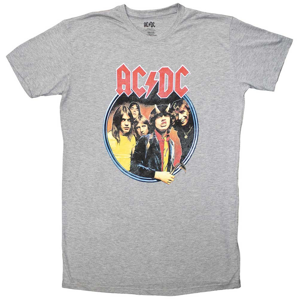 AC/DC 'Highway To Hell Circle' (Grey) Womens Fitted T-Shirt Dress