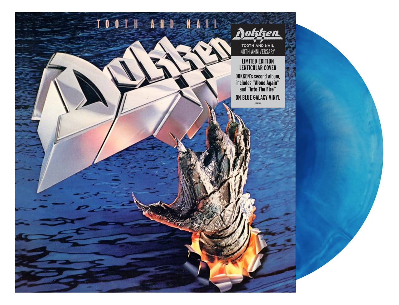 Dokken 'Tooth And Nail' (40th Anniversary) LP Blue Galaxy Vinyl with Lenticular Sleeve