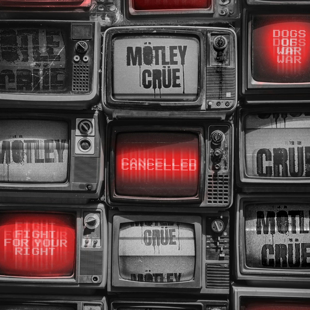 Motley Crue 'Cancelled' 12" Red Black Splatter Vinyl