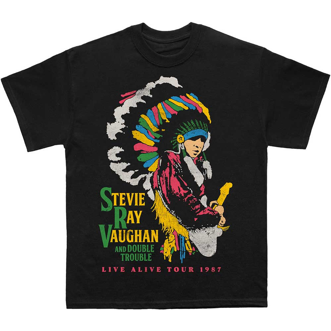 Eric Clapton Stevie Ray Vaughan Tシャツ TRROSRVTS03MB.jpg