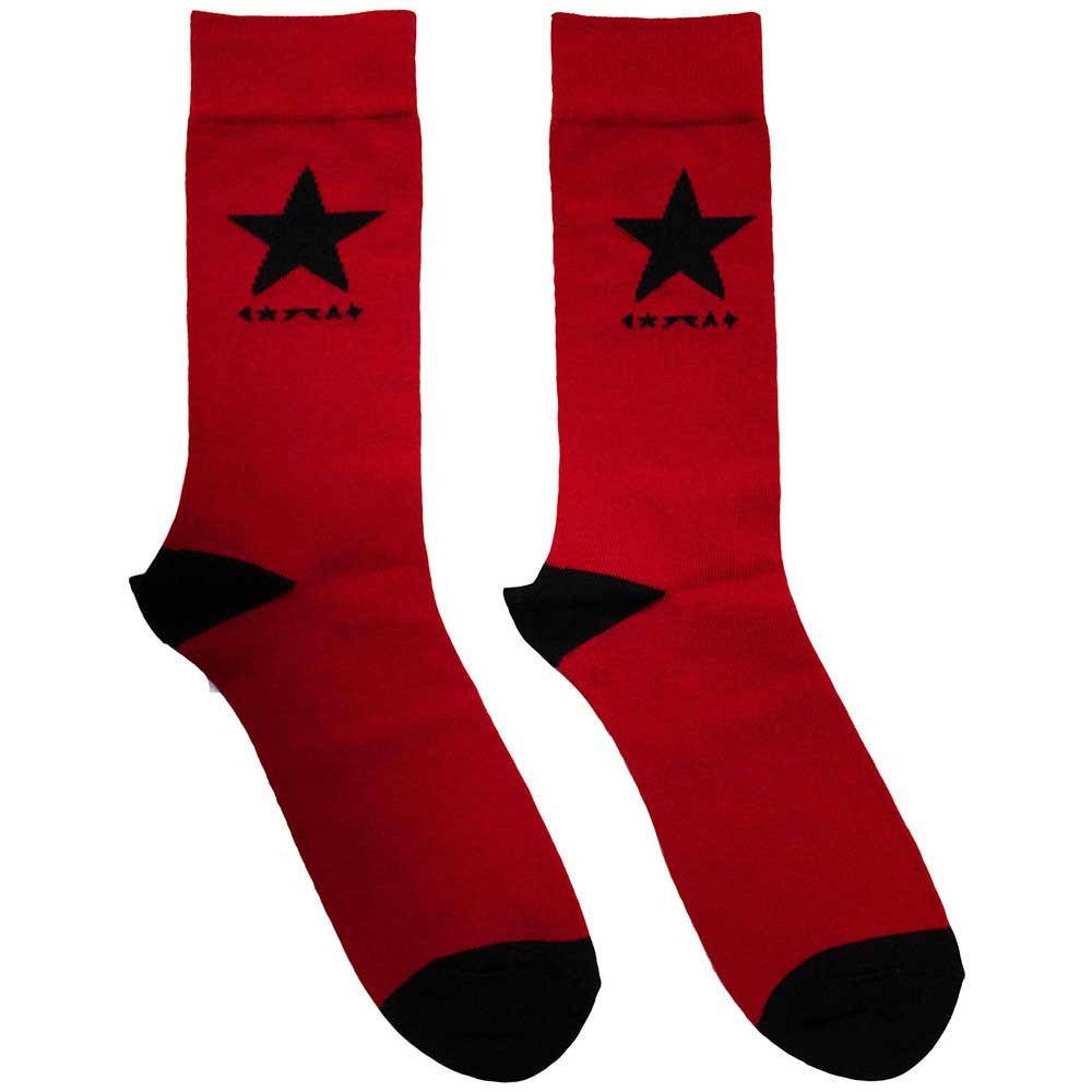 David Bowie 'Blackstar' (Red) Socks (One Size = UK 7-11)