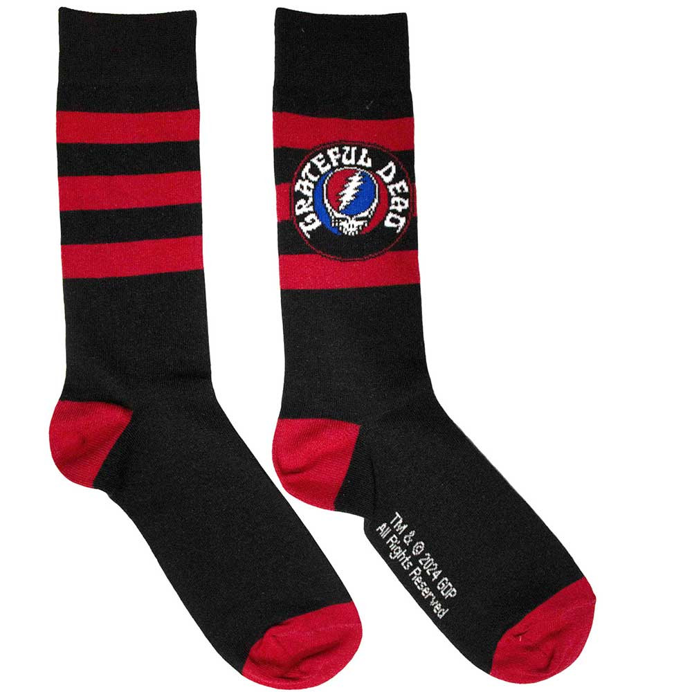 Grateful Dead 'Steal Your Face Logo' (Black) Socks (One Size = UK 7-11)