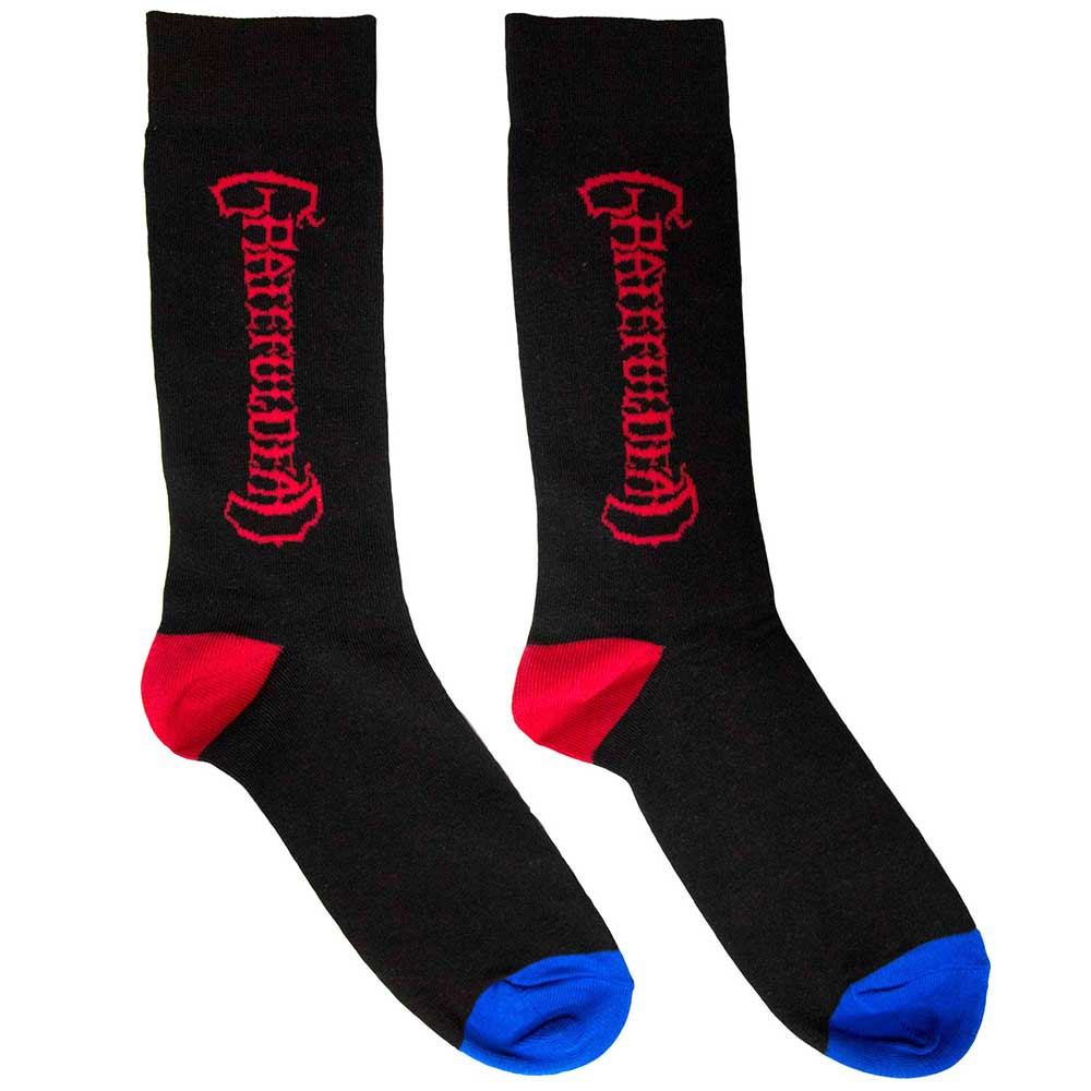 Grateful Dead 'Vertical Mono Logo' (Black) Socks (One Size = UK 7-11)
