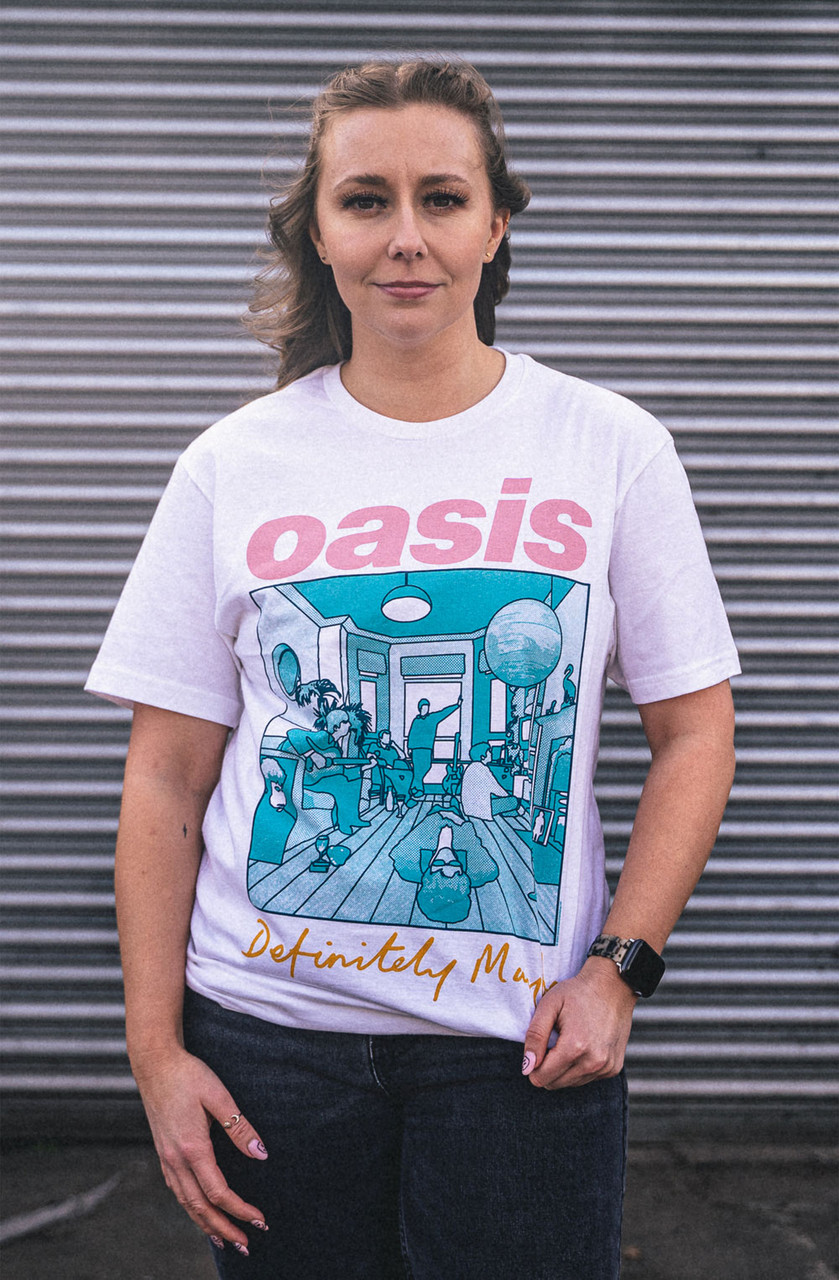Oasis 'Definitely Maybe Illustration Colour' (White) T-Shirt