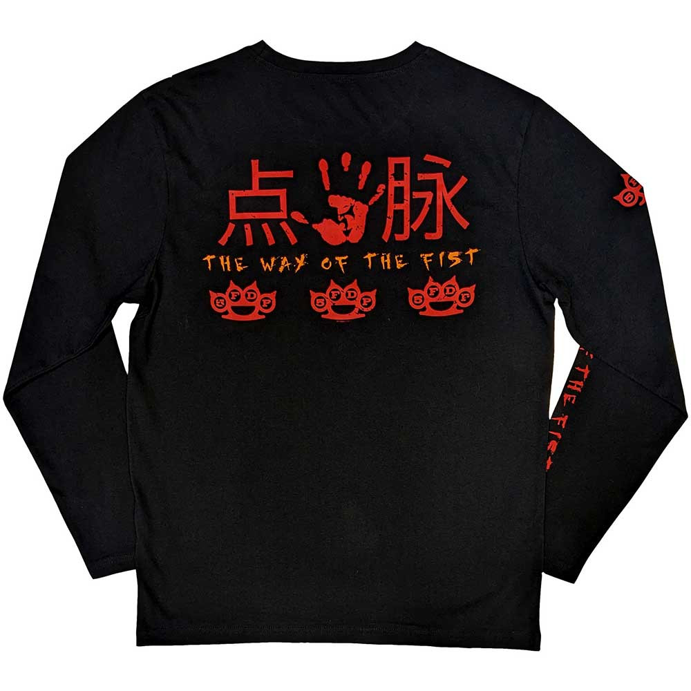 Five Finger Death Punch 'The Way Of The Fist' (Black) Long Sleeve Shirt BACK