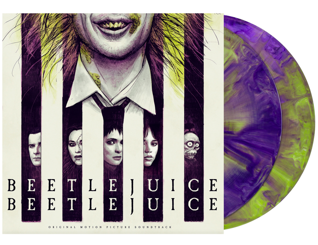 Beetlejuice 'Beetlejuice Beetlejuice' 2LP Lime Green & Purple Hand Poured Vinyl