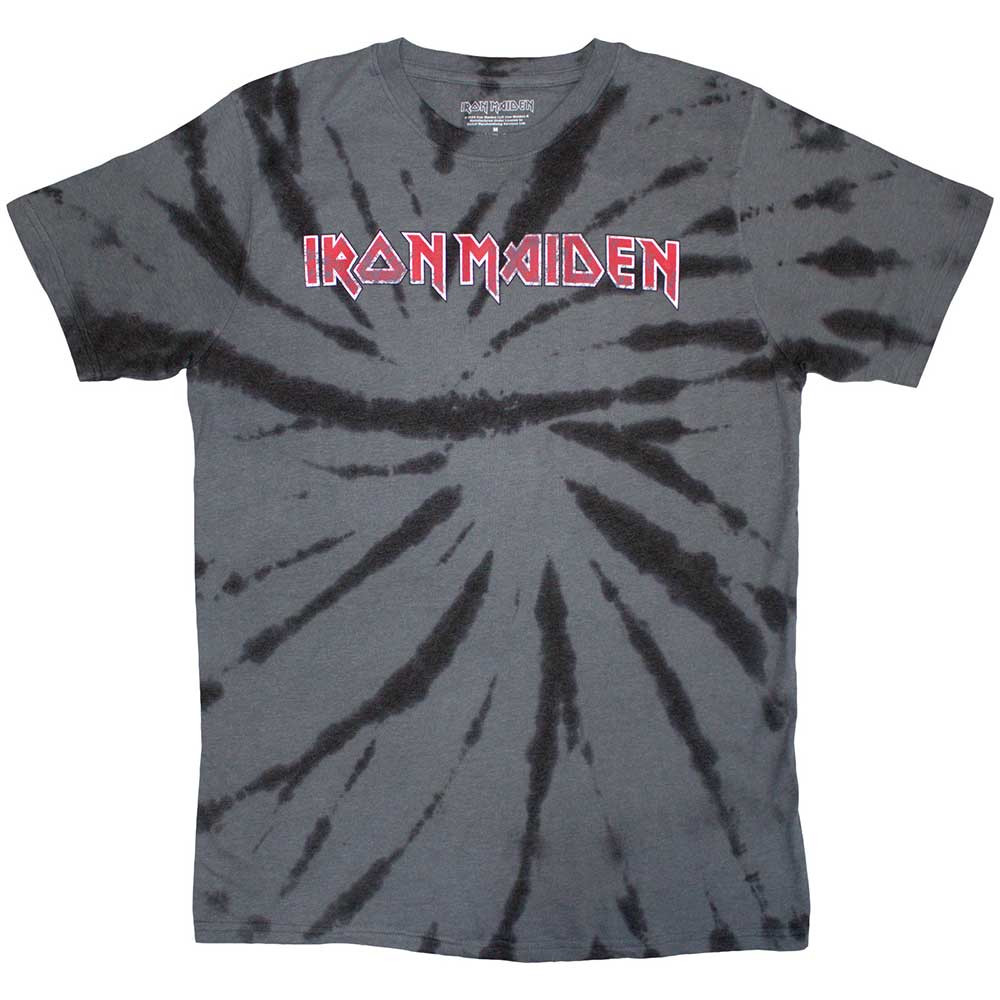 Iron Maiden 'Logo' (Dye Wash) Eco T-Shirt