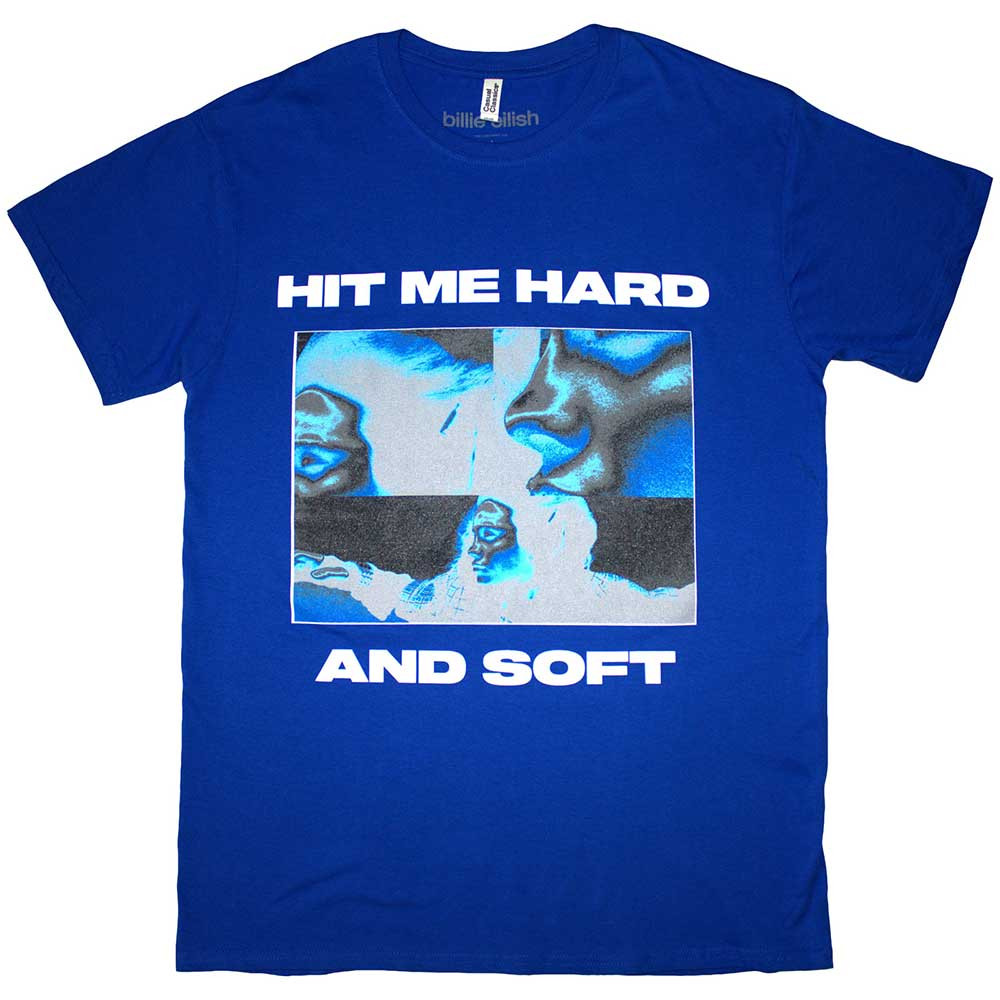Billie Eilish 'Hit Me Hard And Soft Negative' (Navy Blue) T-Shirt