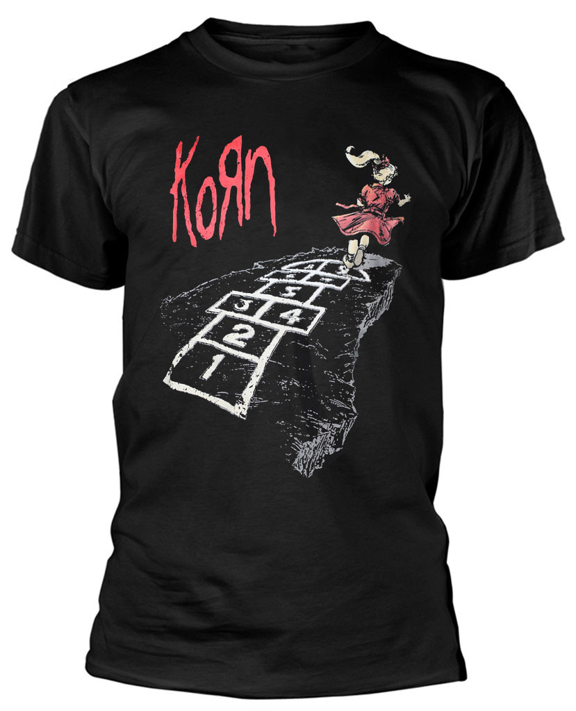 Korn 'Follow The Leader Hopscotch' (Black) T-Shirt | Eyesore Merch
