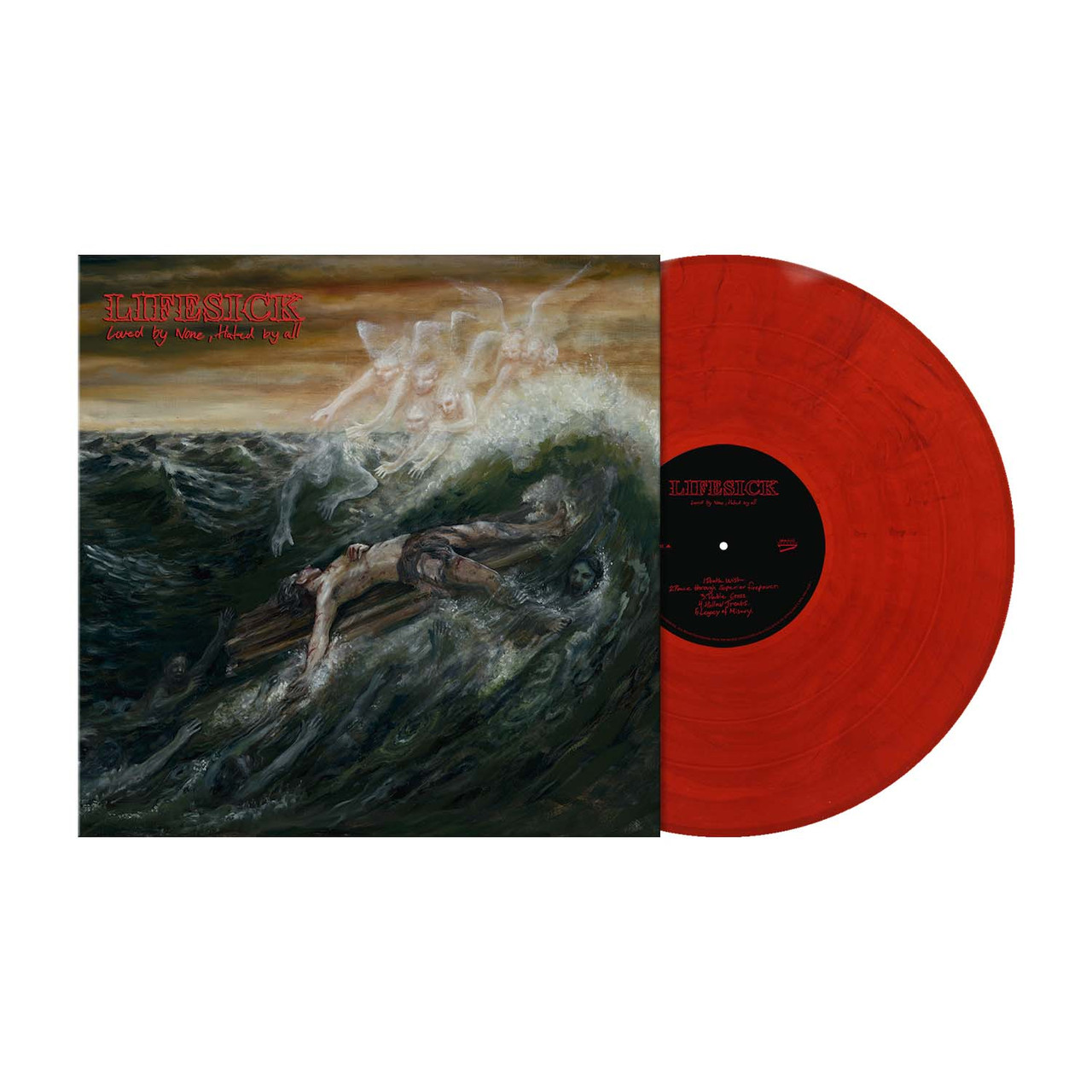 Lifesick 'Loved By None, Hated By All' LP Crimson Red Marbled Vinyl