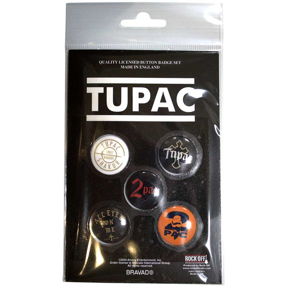 Tupac 'All Eyez On Me' Button Badge Pack