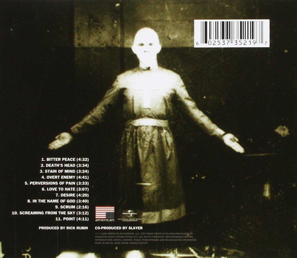 Slayer 'Diabolus in Musica' CD Jewel Case