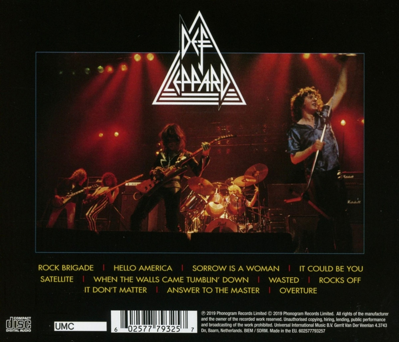 Def Leppard 'On Through The Night' CD Jewel Case