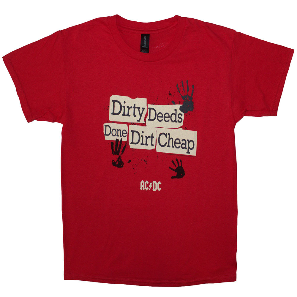 AC/DC 'Dirty Deeds Done Dirt Cheap' (Red) Kids T-Shirt