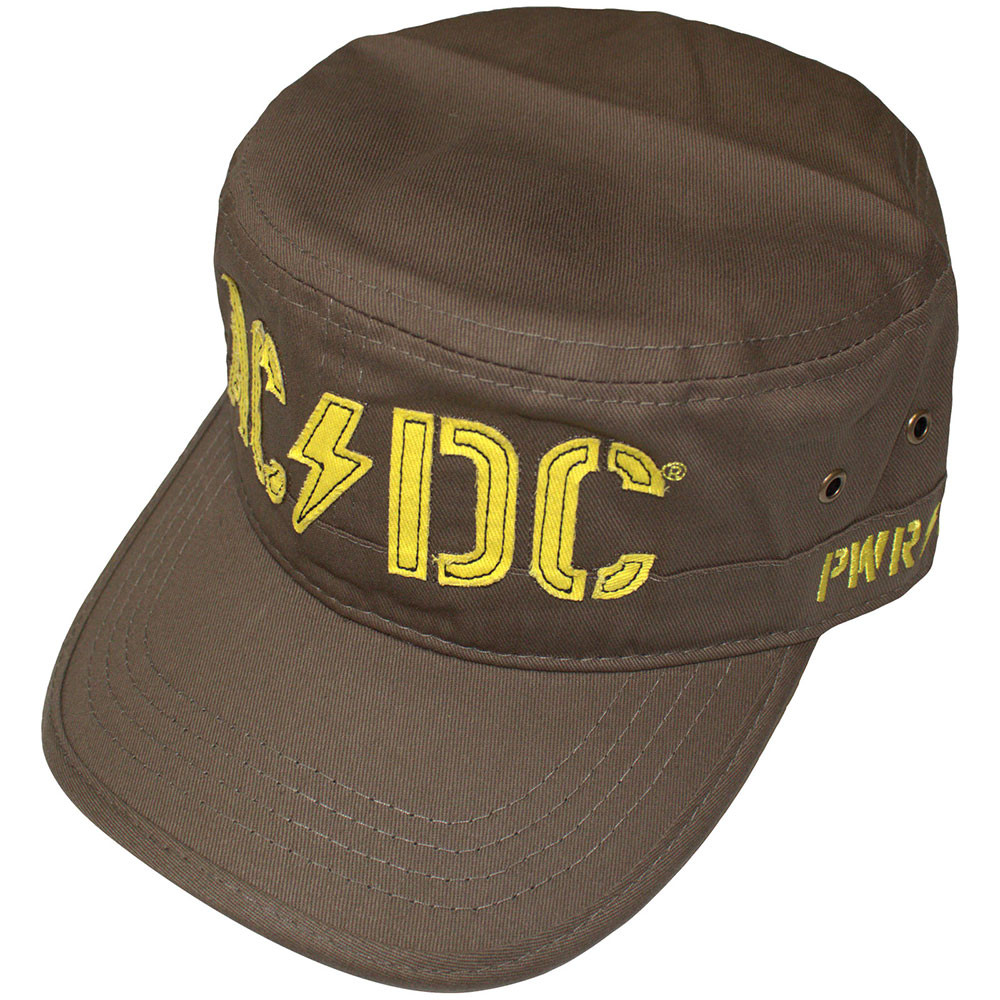 AC/DC 'PWR-UP & Stencil Logo' (Green) Military Cap | Eyesore Merch
