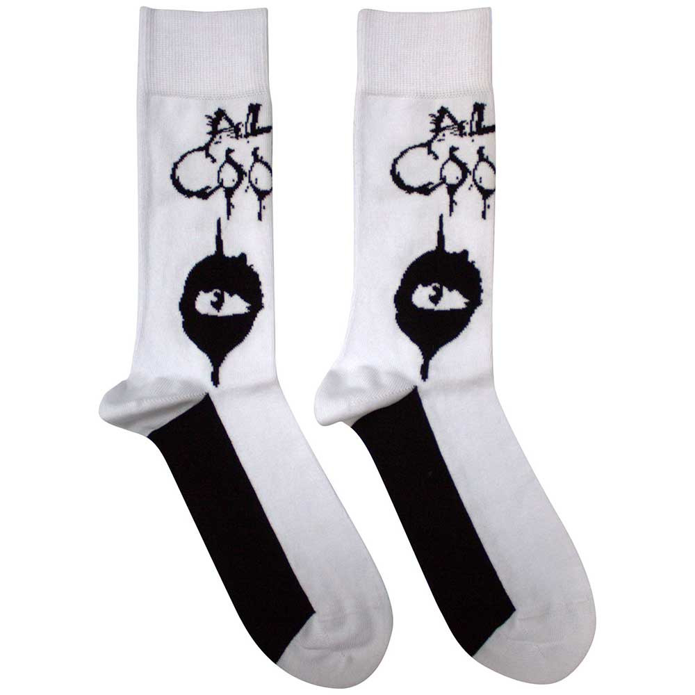 Alice Cooper 'Eyes' (White) Socks (One Size = UK 7-11)