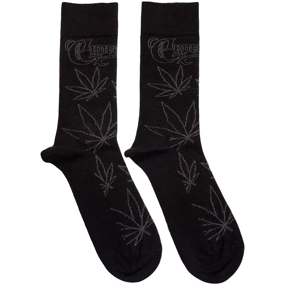 Cypress Hill 'Leaf Pattern' (Black) Socks (One Size = UK 7-11)