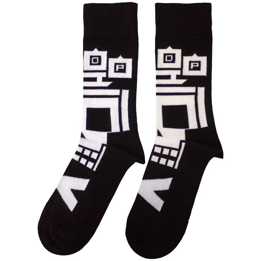 Five Finger Death Punch 'Pixeled Skull' (Black) Socks (One Size = UK 7-11) BACK