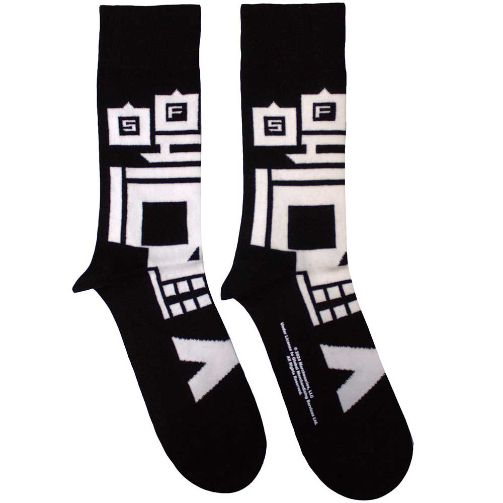 Five Finger Death Punch 'Pixeled Skull' (Black) Socks (One Size = UK 7-11)