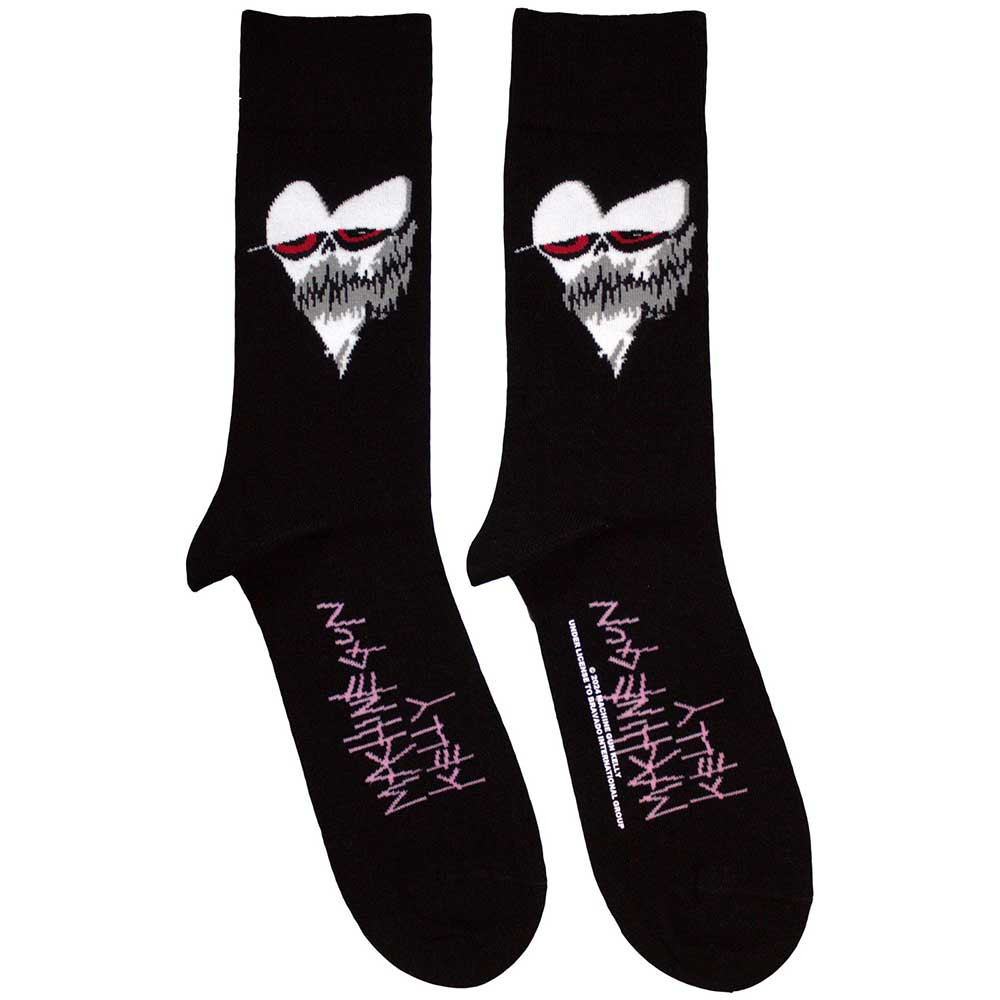Machine Gun Kelly 'Heart Face' (Black) Socks (One Size = UK 7-11)