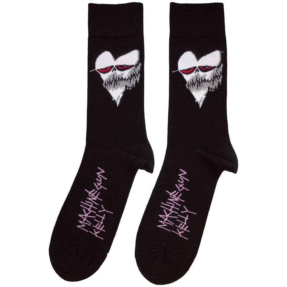 Machine Gun Kelly 'Heart Face' (Black) Socks (One Size = UK 7-11)