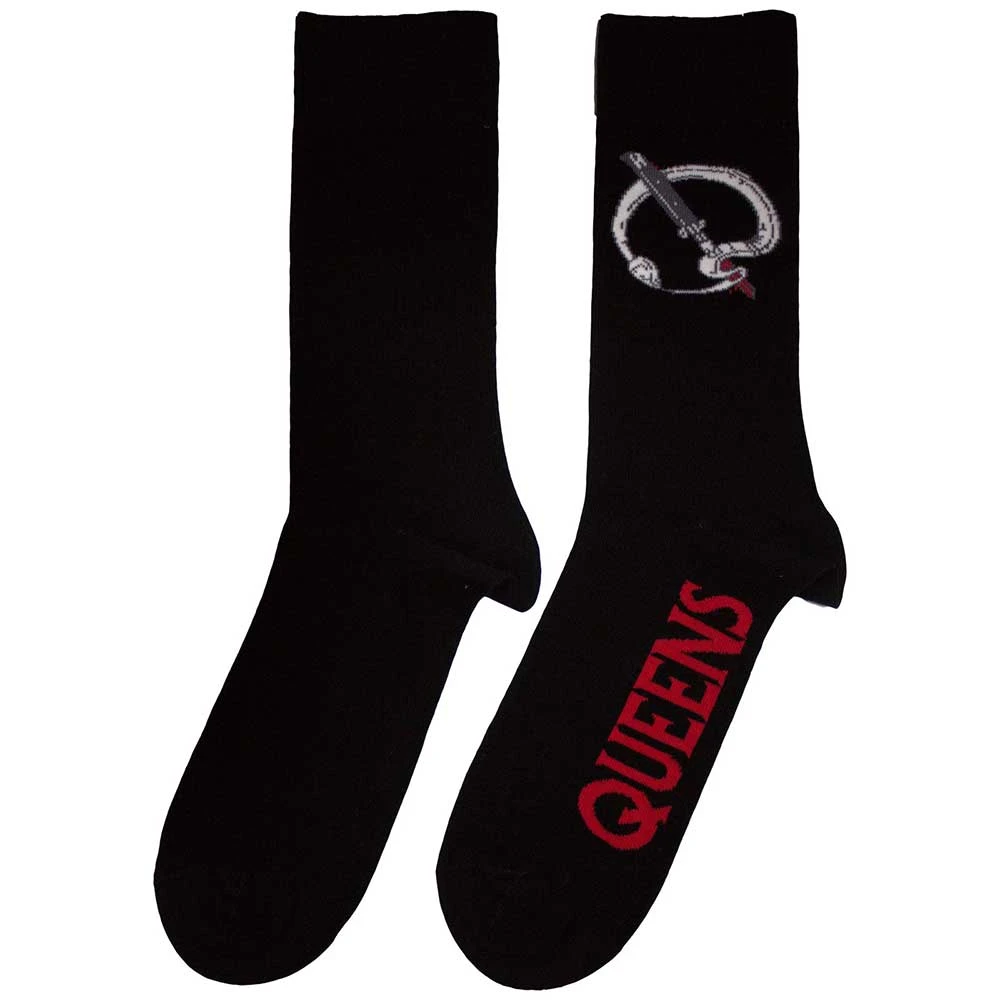 Queens Of The Stone Age 'Q Emblem' (Black) Socks (One Size = UK 7-11) BACK