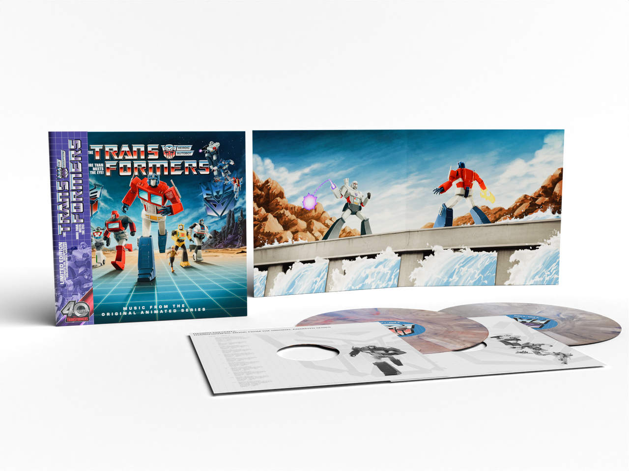 Transformers 'Hasbro Presents: Transformers - Music from the Original Animated Series' 2LP Marbled Vinyl