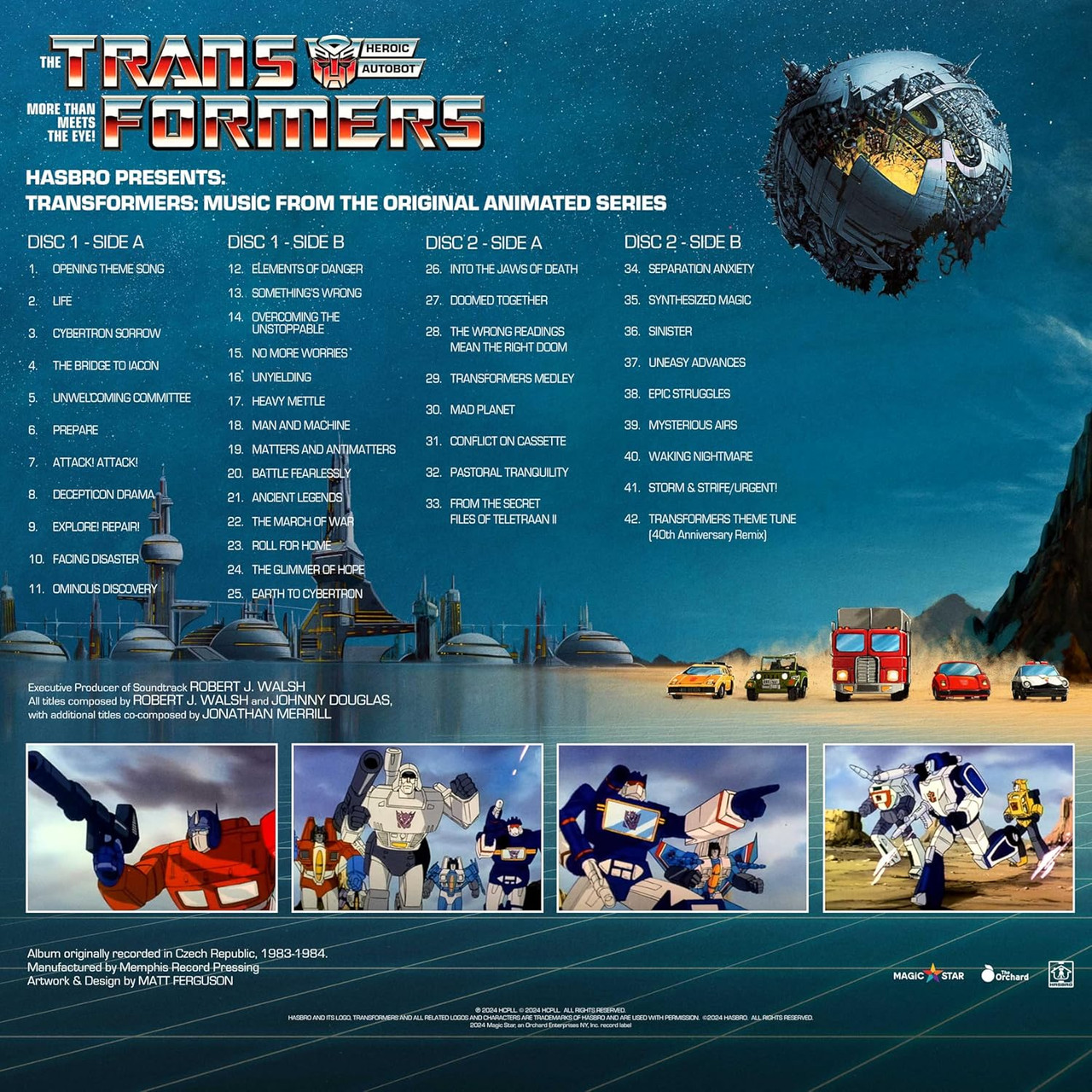 Transformers 'Hasbro Presents: Transformers - Music from the Original Animated Series' 2LP Marbled Vinyl
