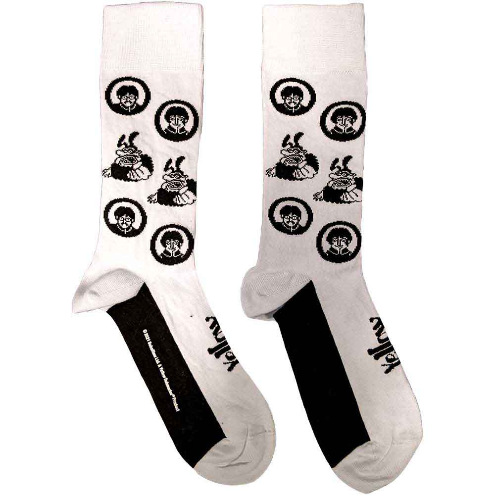 The Beatles 'Band & Meanies Monochrome' (White) Socks (One Size = UK 7-11)