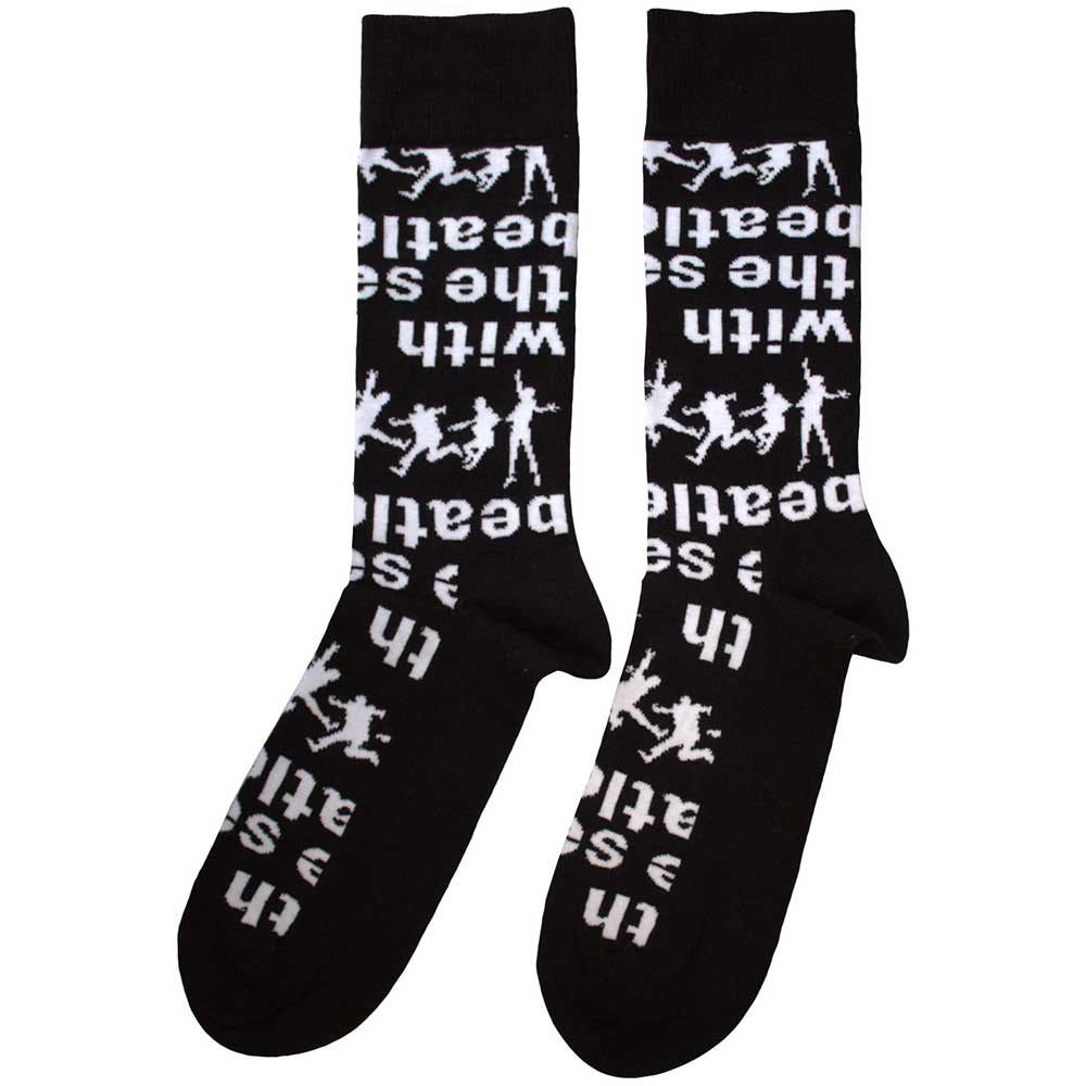 The Beatles 'With The Beatles Silhouettes Repeat' (Black) Socks (One Size = UK 7-11)