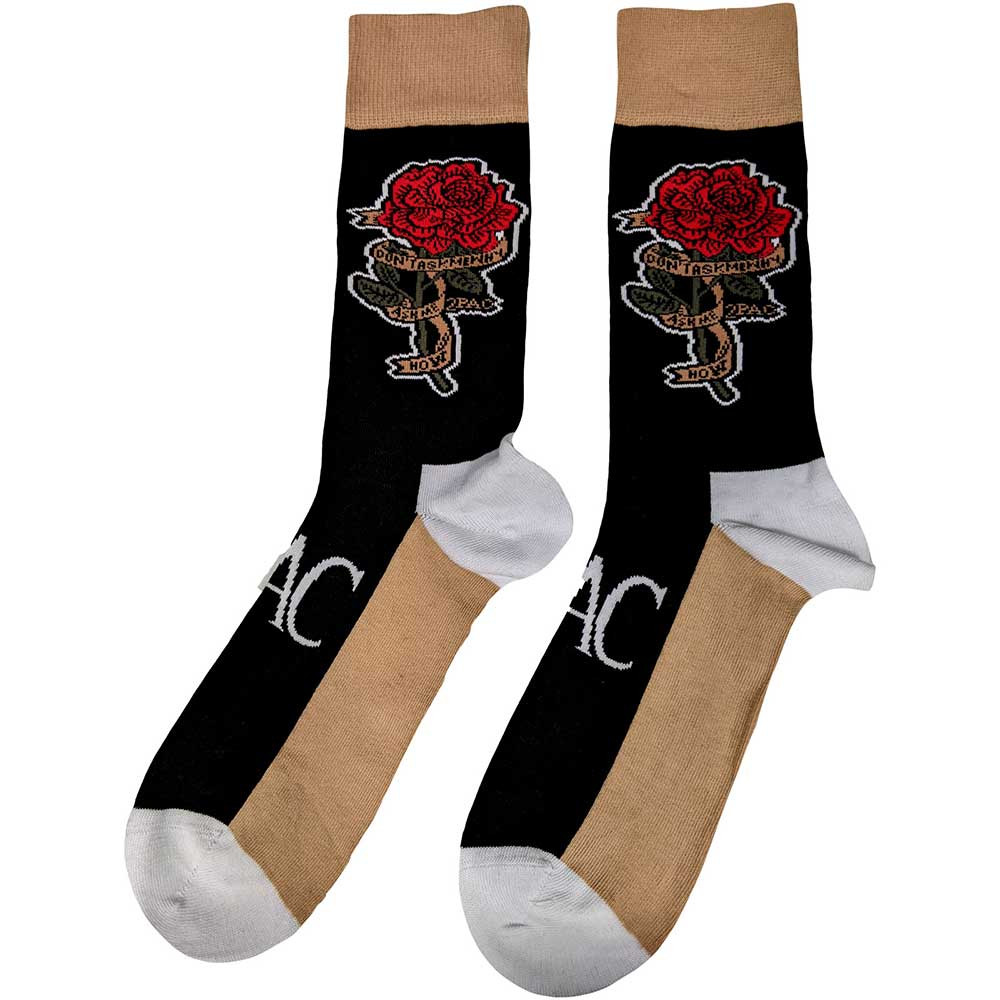 Tupac 'Thug Life' (Black) Socks (One Size = UK 7-11)