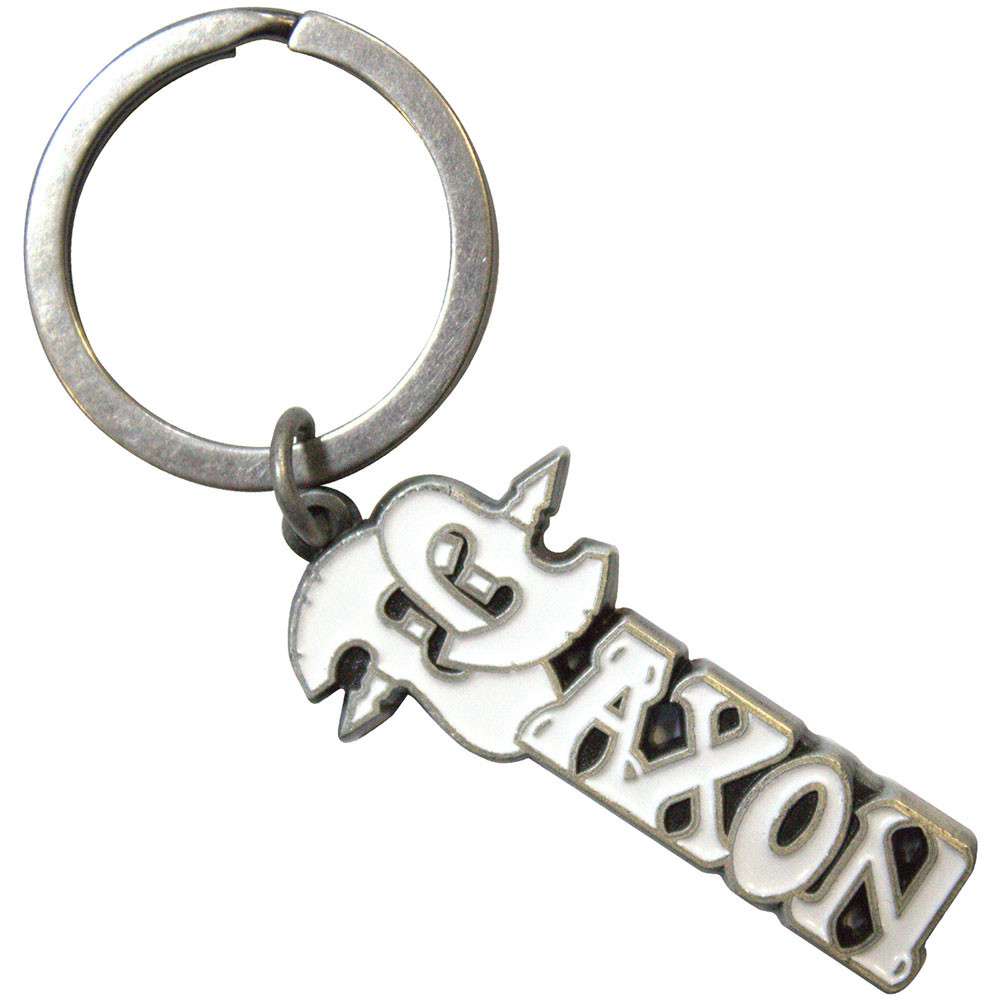 Saxon 'White Logo' Die Cast Keyring