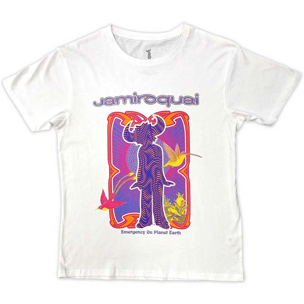 Jamiroquai 'Emergency' (White) T-Shirt