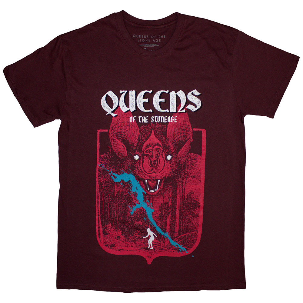 Queens Of The Stone Age 'Bat' (Maroon) T-Shirt