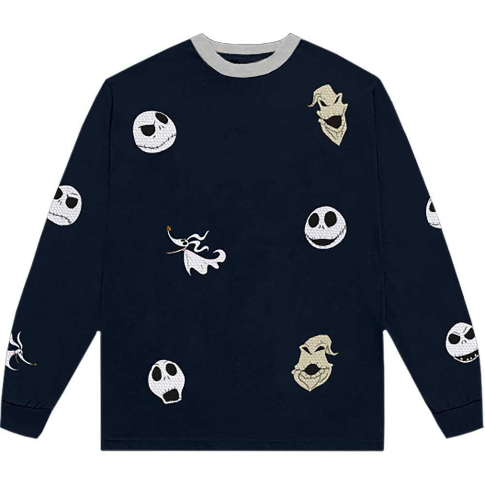 The Nightmare Before Christmas 'Character Heads' (Blue) Long Sleeve Shirt