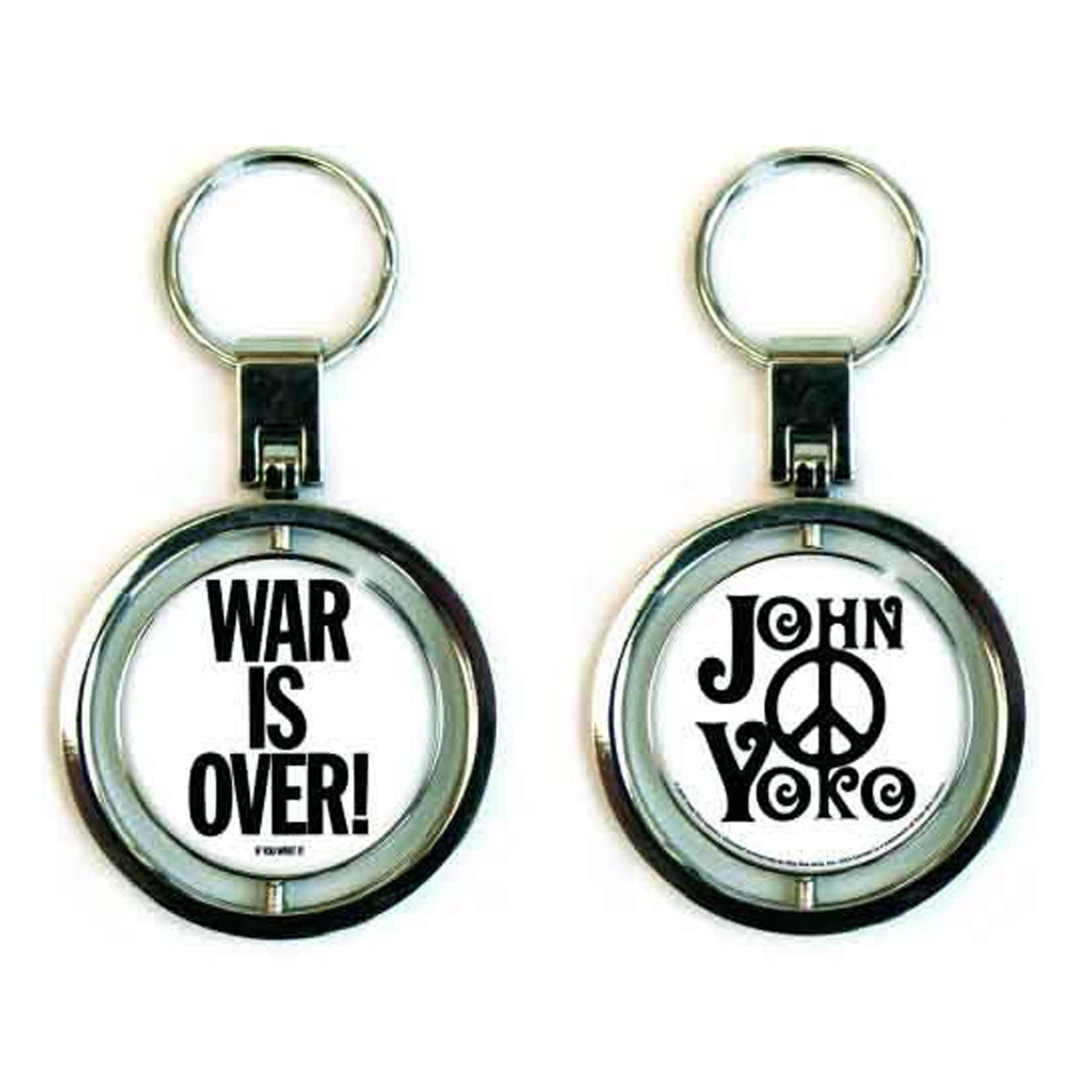 John Lennon 'War is Over' Spinner Keyring