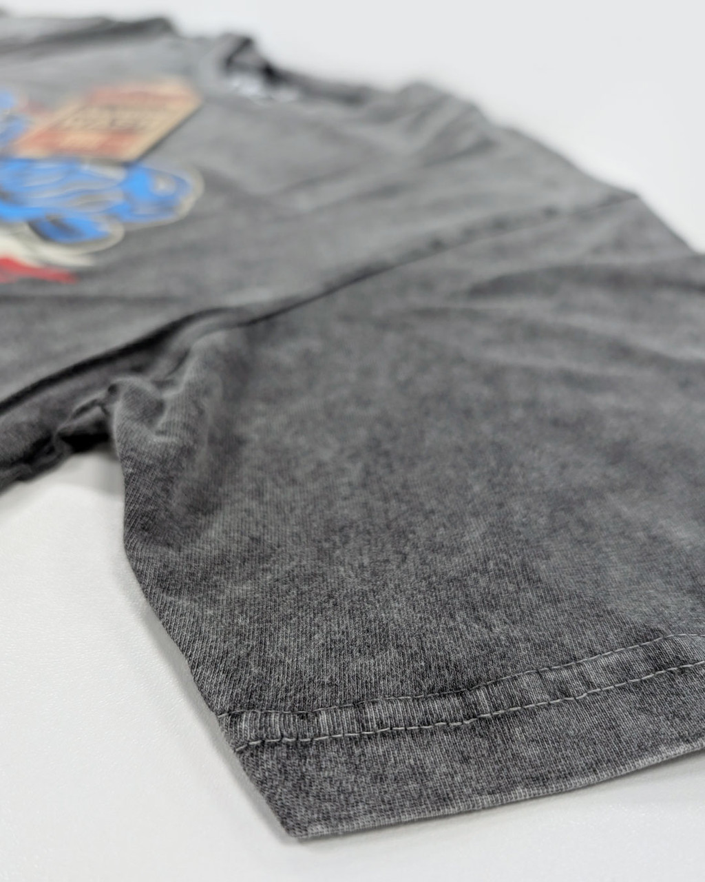 Aerosmith 'Rainbow Spade' (Stone Wash) Limited Edition T-Shirt.  Hem Detail