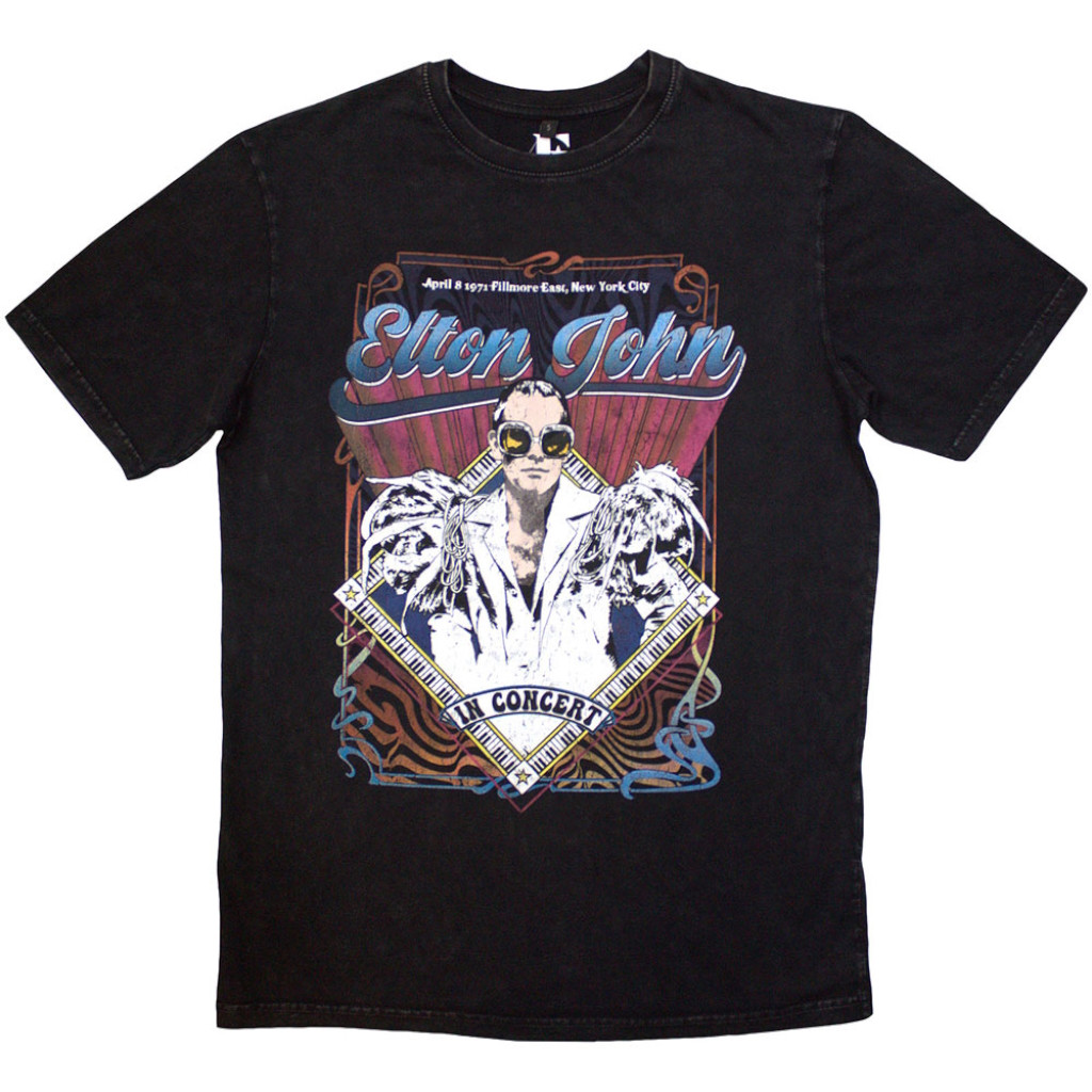 Elton John 'Psych Vintage' (Stone Wash) Limited Edition T-Shirt