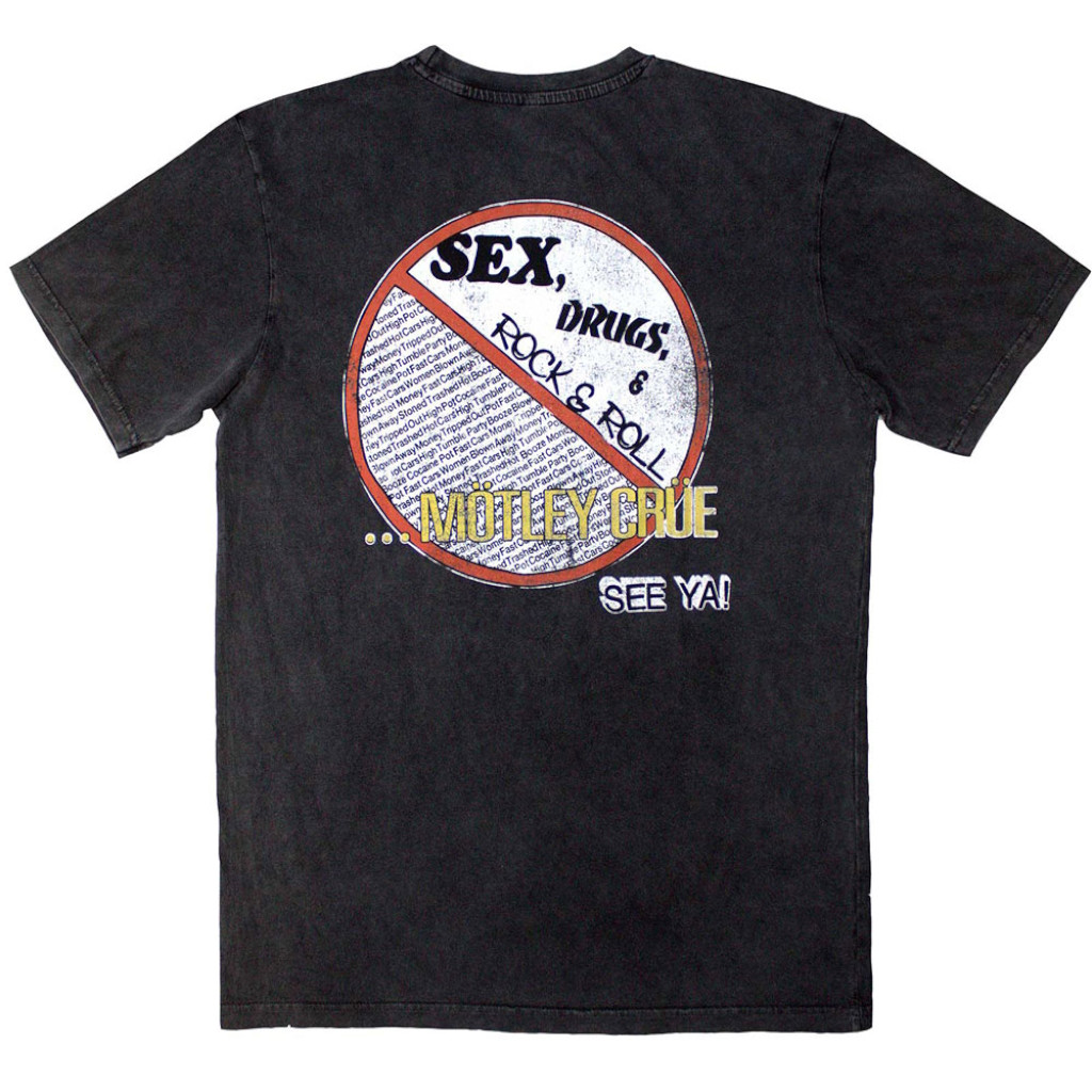Motley Crue 'No Fun Tour 84' (Stone Wash) Limited Edition T-Shirt