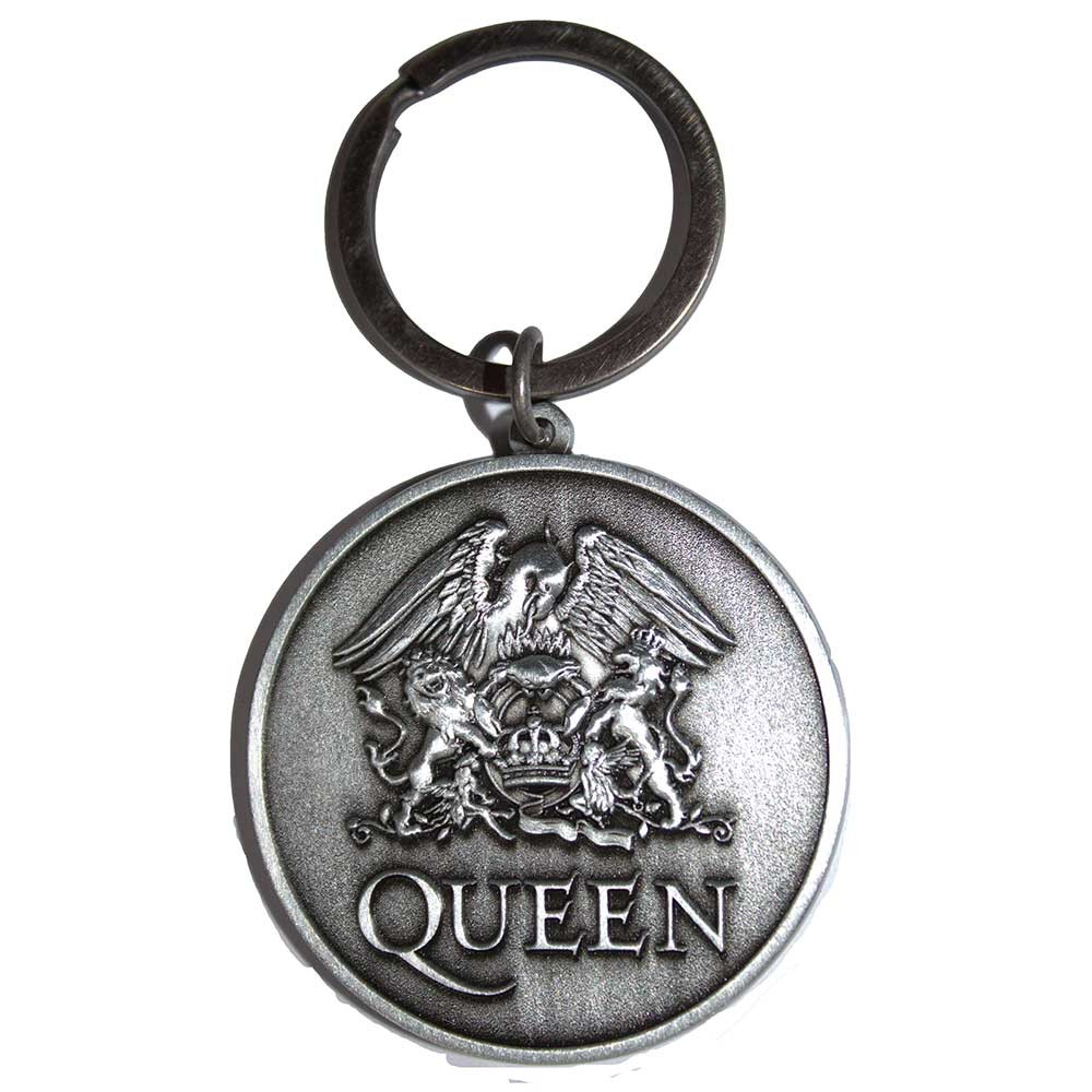 Queen 'Silver Crest Double Sided' Keyring