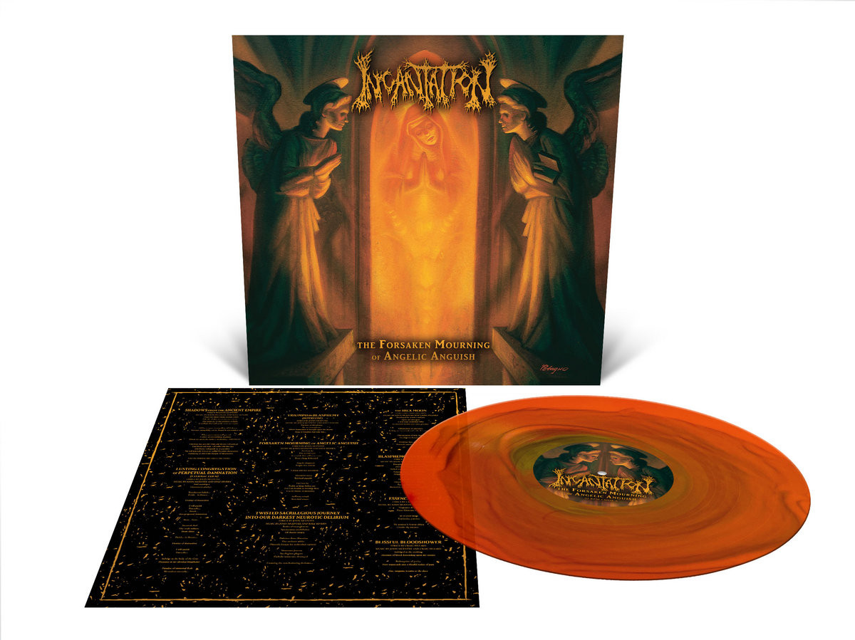 Incantation 'The Forsaken Mourning Of Angelic Anguish' LP Orange Black Ripple Vinyl