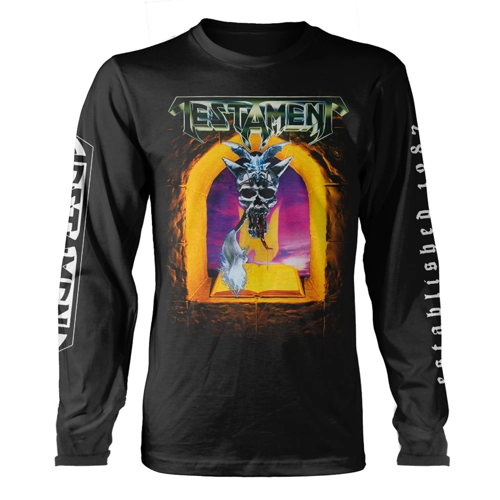 Testament 'The Legacy' (Black) Long Sleeve Shirt Front