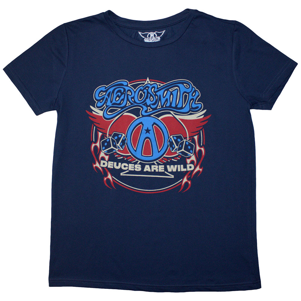 Aerosmith 'Rainbow Spade' (Blue) Womens Fitted T-Shirt | Eyesore Merch