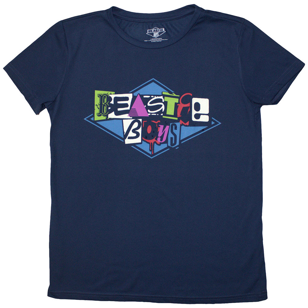 Beastie Boys 'Multicolour Logo' (Blue) Womens Fitted T-Shirt