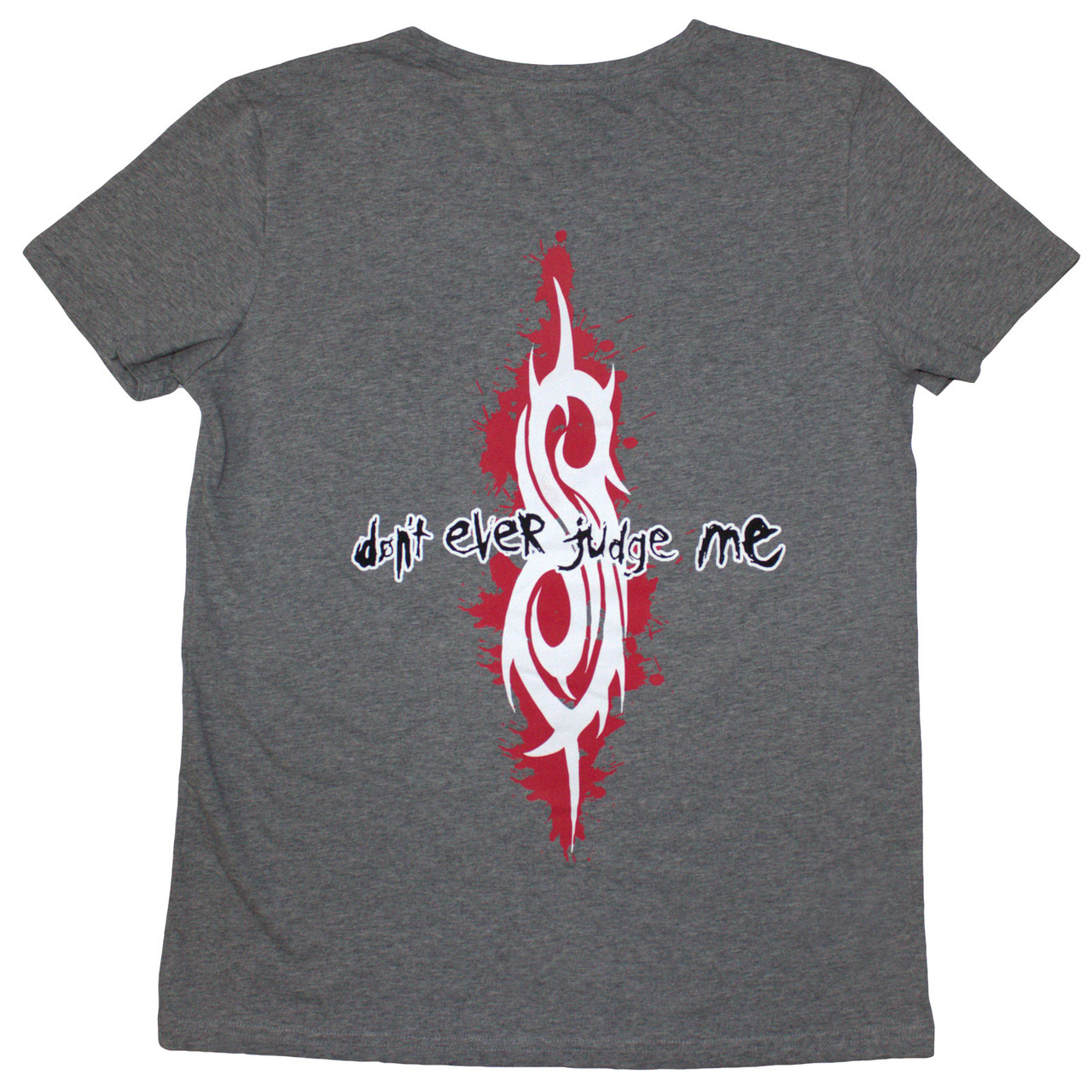 Slipknot 'Don't Ever Judge Me' (Grey) Womens Fitted T-Shirt