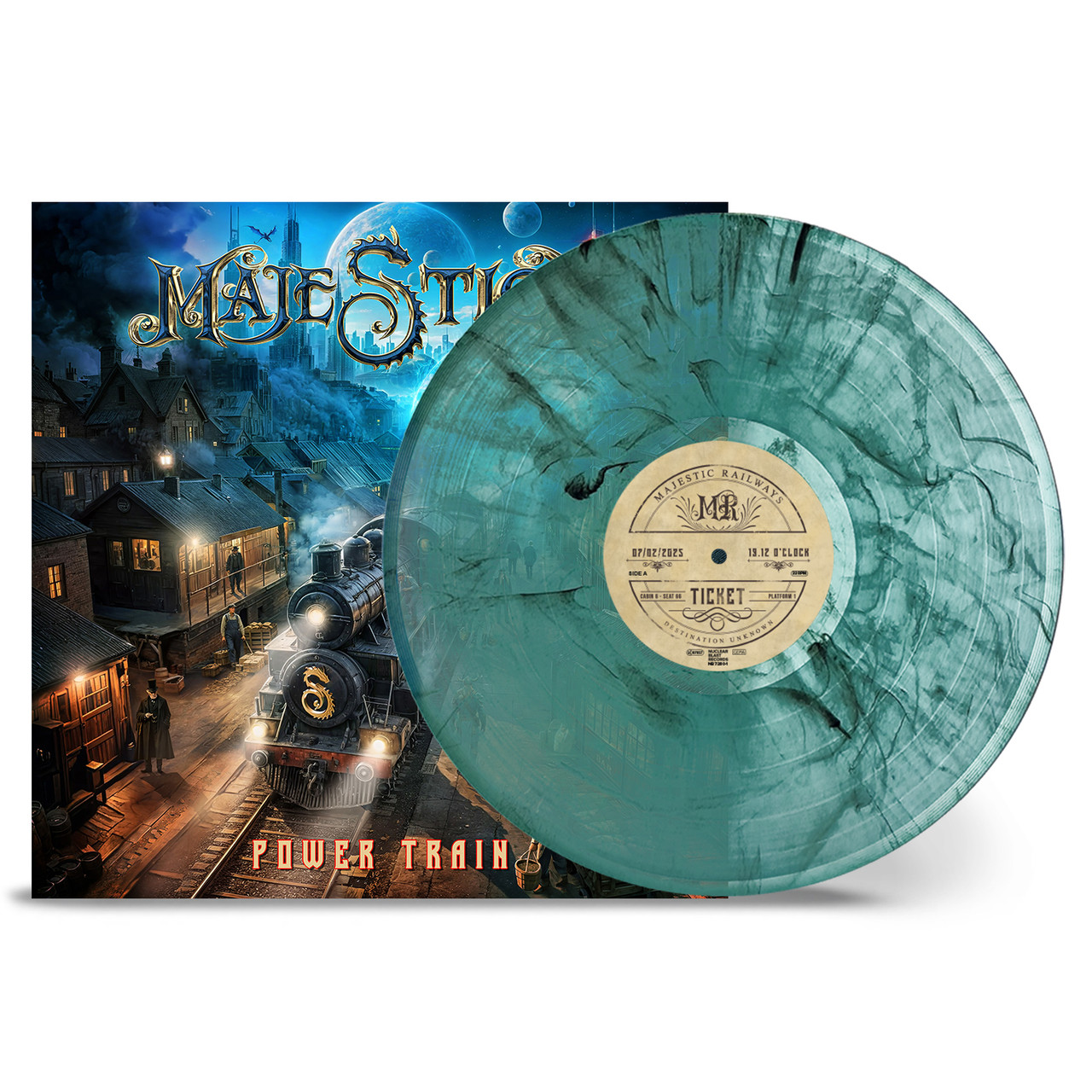 Majestica 'Power' LP Turquoise Black Smoke Vinyl