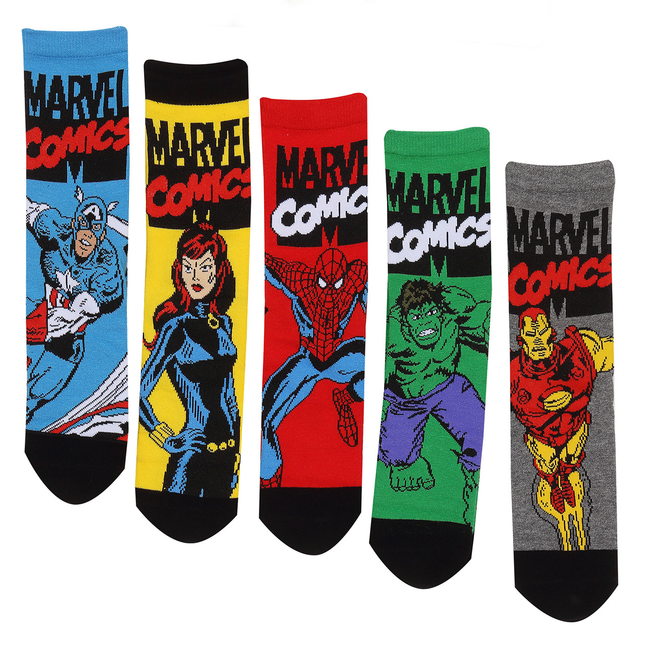 Marvel Avengers 'Comics' (Multicoloured) Socks (5 Pack)