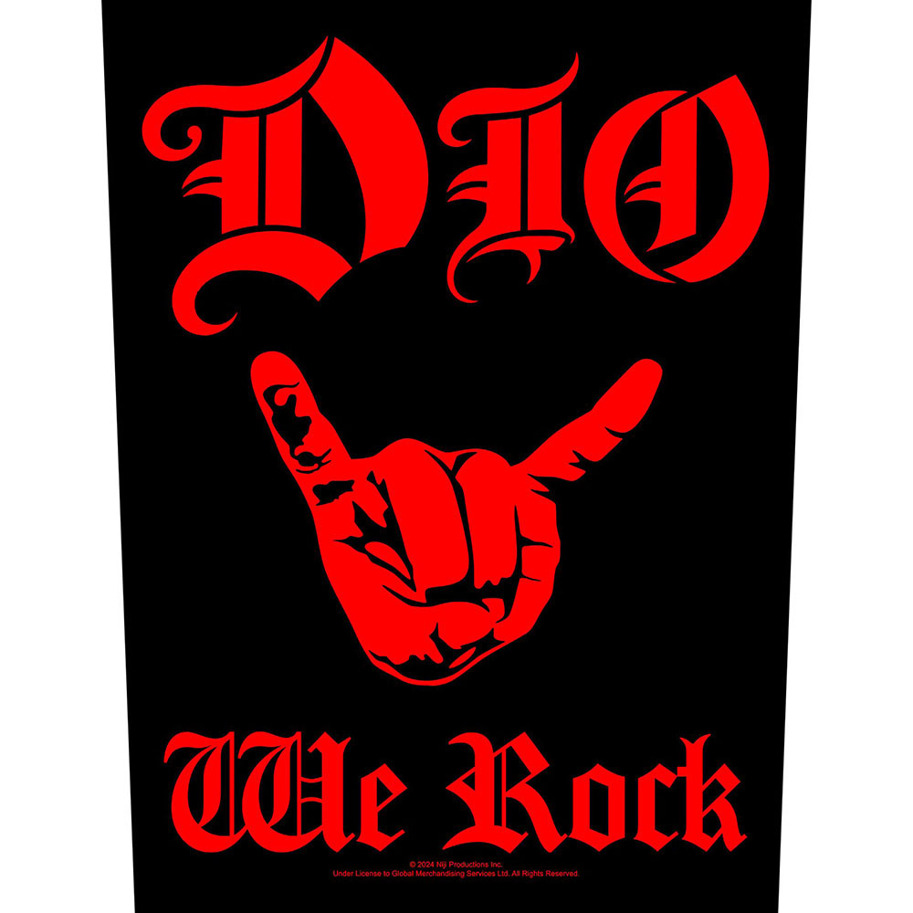 Dio we rock black back patch eyesore merch