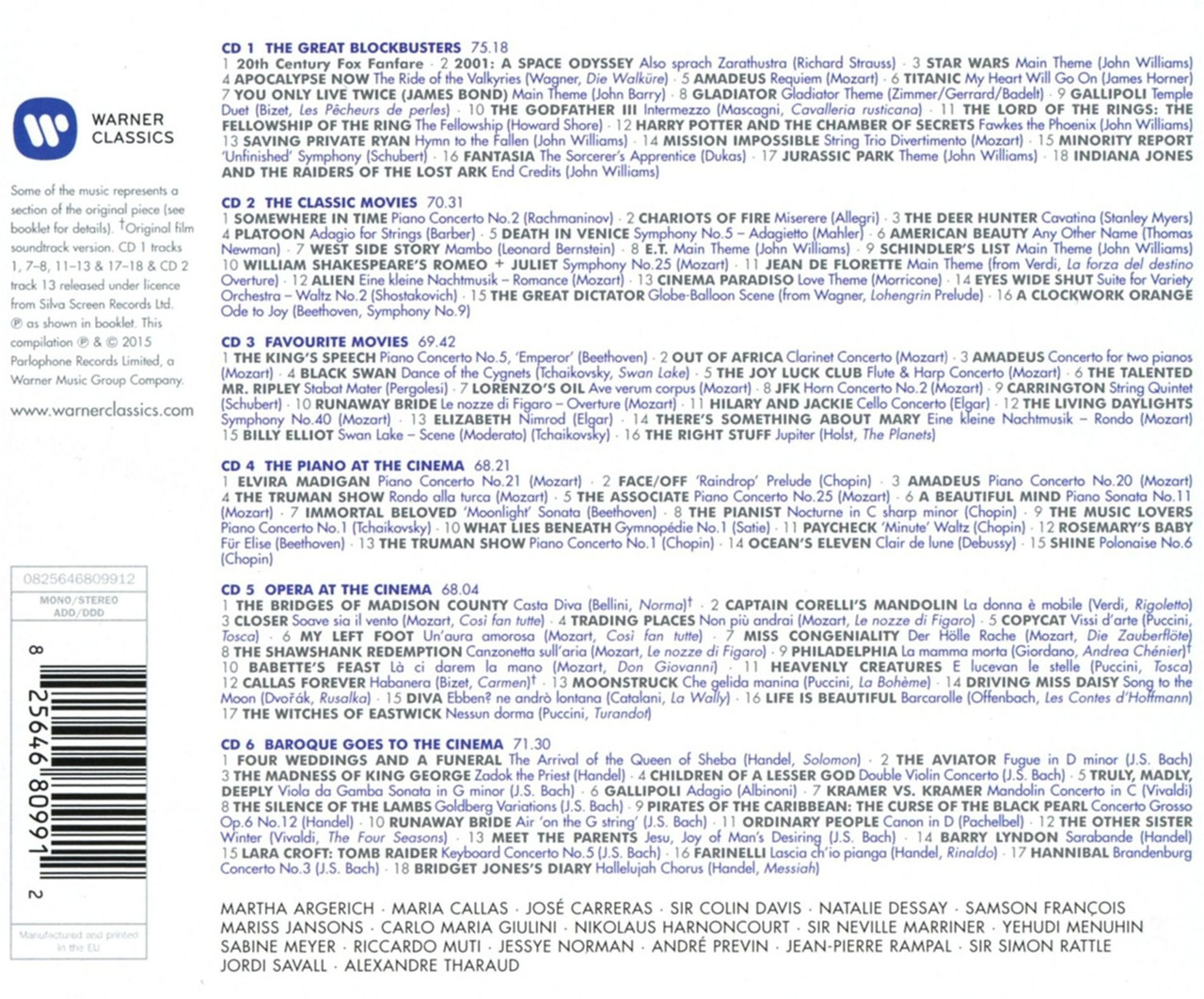 100 Best Film Classics '100 Best Film Classics' 6CD BACK